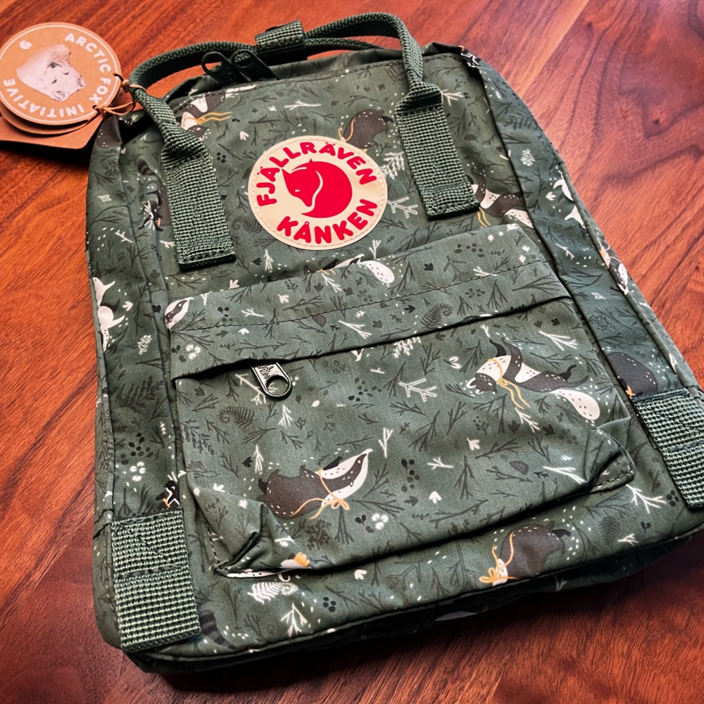 Fjallraven Kanken Art Mini Green Fable Backpack